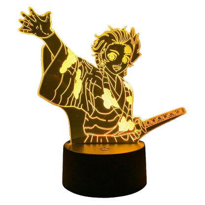 Tanjirou Ghostkill Blade, noční světlo, vynikající 7barevné noční světlo