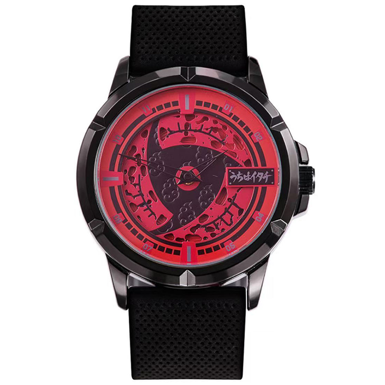 Naruto Itachi Rotating Quartz Watch, Six Paths Sage Mode Sharingan Anime Armbåndsur