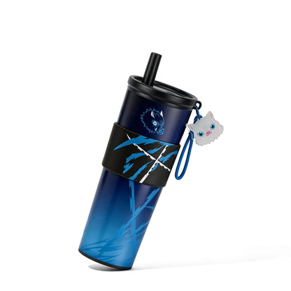 Demon Slayer Tanjiro Nezuko All Designs 710ml Insulated Tumbler 316 Stainless Steel Double Wall Coffee Cup Dual Drinking Lid With Straw Charm Leakproof Travel Water Bottle