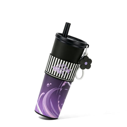 Demon Slayer Tanjiro Nezuko All Designs 710ml Insulated Tumbler 316 Stainless Steel Double Wall Coffee Cup Dual Drinking Lid With Straw Charm Leakproof Travel Water Bottle