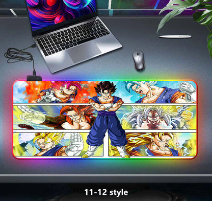 tapis de souris épais à sept couleurs changeantes, lumière LED, clavier de jeu