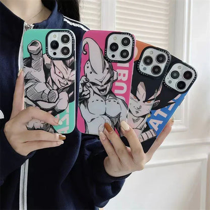 جراب هاتف Goku/Vegeta/Buu/Frieza Apple الرائع من السيليكون المضاد للتصادمات