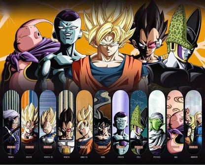 Monopatín profesional de patrón fino Goku/Vegeta (tamaño: 80 cm × 20 cm)