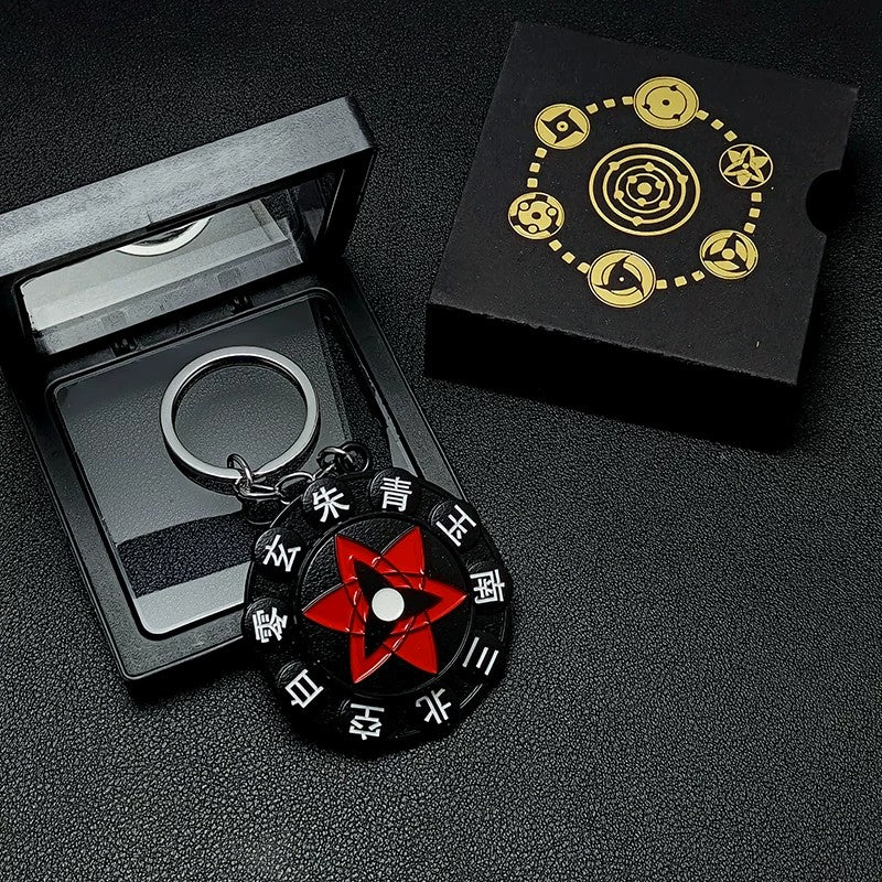 Porte-clés rotatif Naruto Sharingan - Uchiha Anime Spinning Fidget Toy