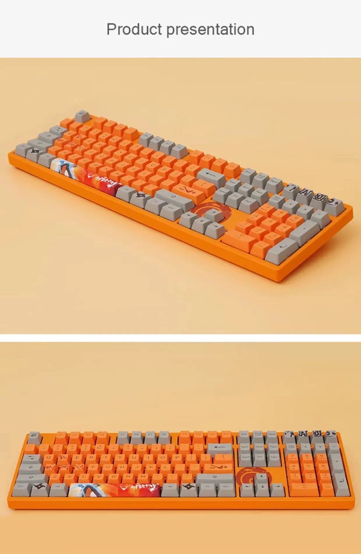 Sasuke Mechanical Keyboard Tre-mode trådløst RGB-baggrundsbelyst gaming esports-tastatur