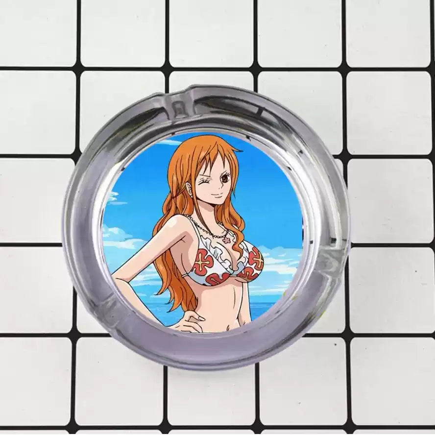 Ruffy/Zoro/Sanji Glasaschenbecher – Setzen Sie die Segel auf rauchigen Meeren