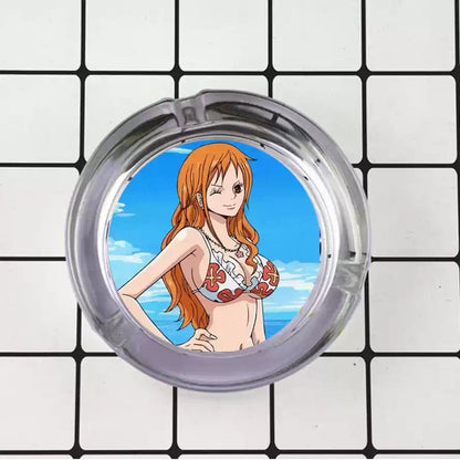 Ruffy/Zoro/Sanji Glasaschenbecher – Setzen Sie die Segel auf rauchigen Meeren