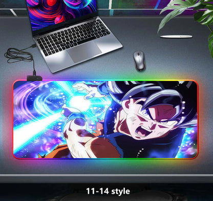 tapis de souris épais à sept couleurs changeantes, lumière LED, clavier de jeu