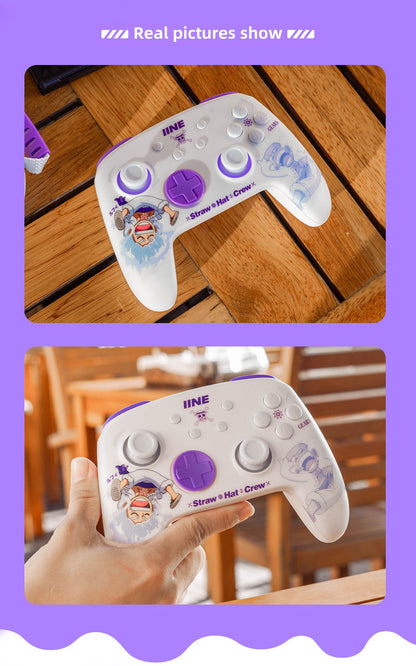 Gamepad Nika Luffy con luces ajustables, controladores inalámbricos Bluetooth para mano izquierda y derecha