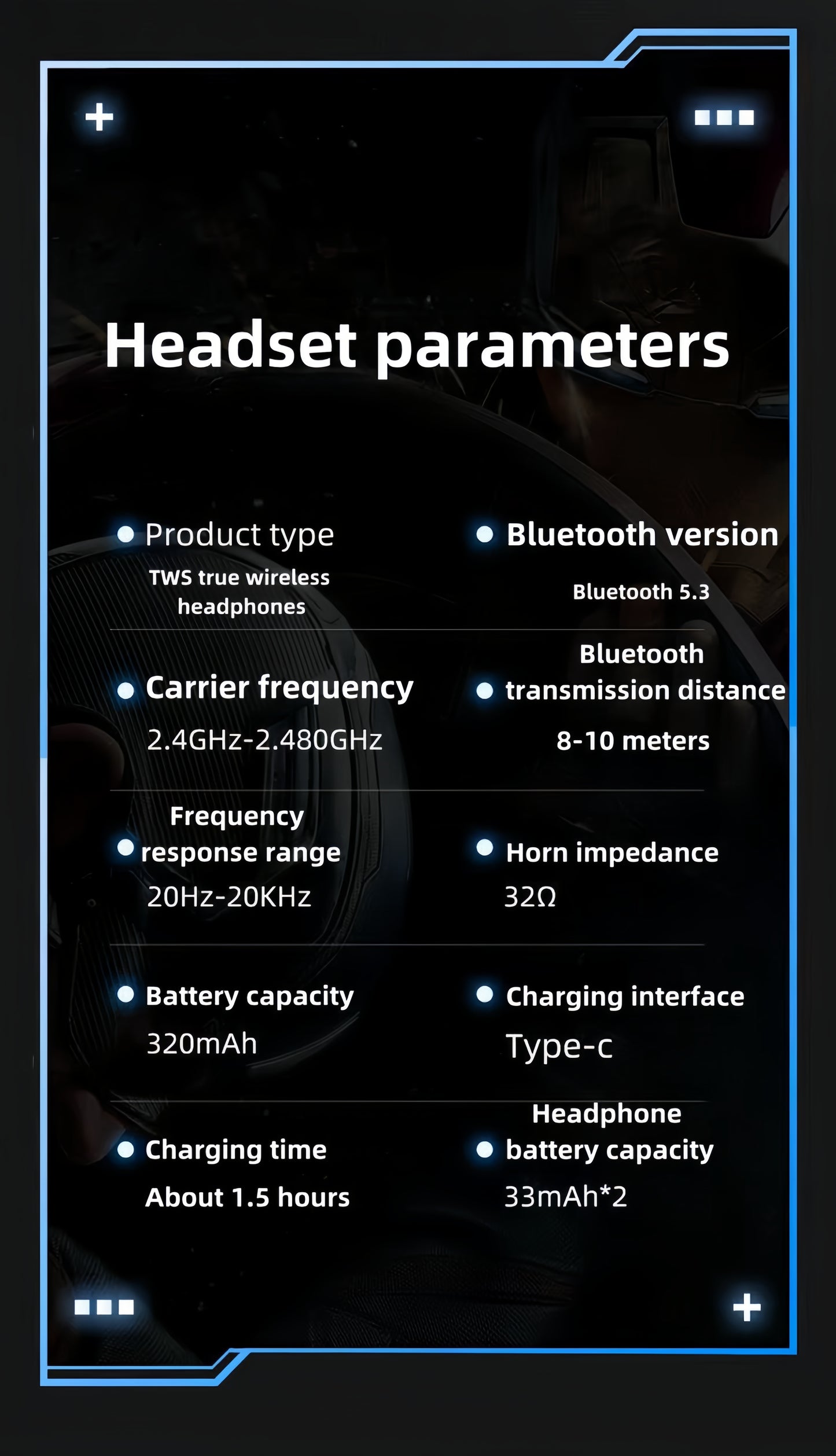 Marvel Iron Man Captain America TWS Wireless Gaming Earbuds, Sports Car LED Light Bluetooth 5.3 Headphones