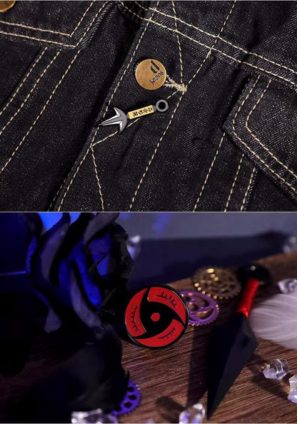 sasuke/itachi/kakashi Kolekce kovových odznaků Mangekyou Sharingan