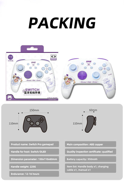 Gamepad Nika Luffy con luces ajustables, controladores inalámbricos Bluetooth para mano izquierda y derecha