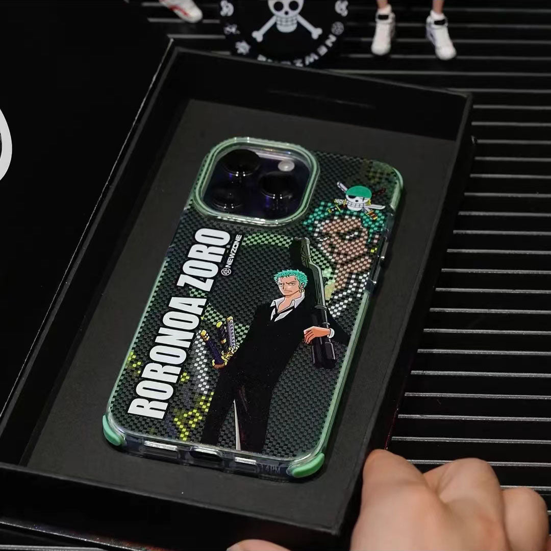 Luffy/Zoro silikonové pouzdro na iPhone odolné proti nárazu