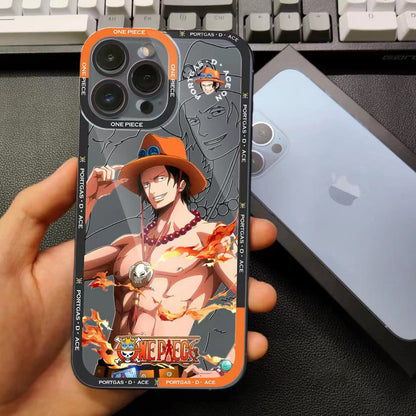 Silikonové pouzdro na telefon Luffy/Zoro/Ace odolné proti nárazu