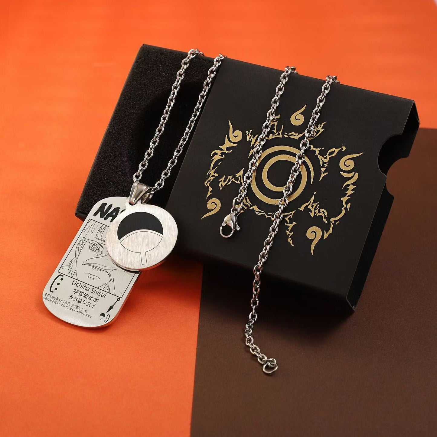 Beau collier de la série Uzumaki/Sasuke/Kakashi Ninja avec finition
