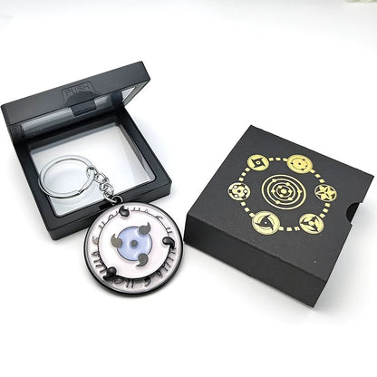 Porte-clés rotatif Naruto Sharingan - Uchiha Anime Spinning Fidget Toy