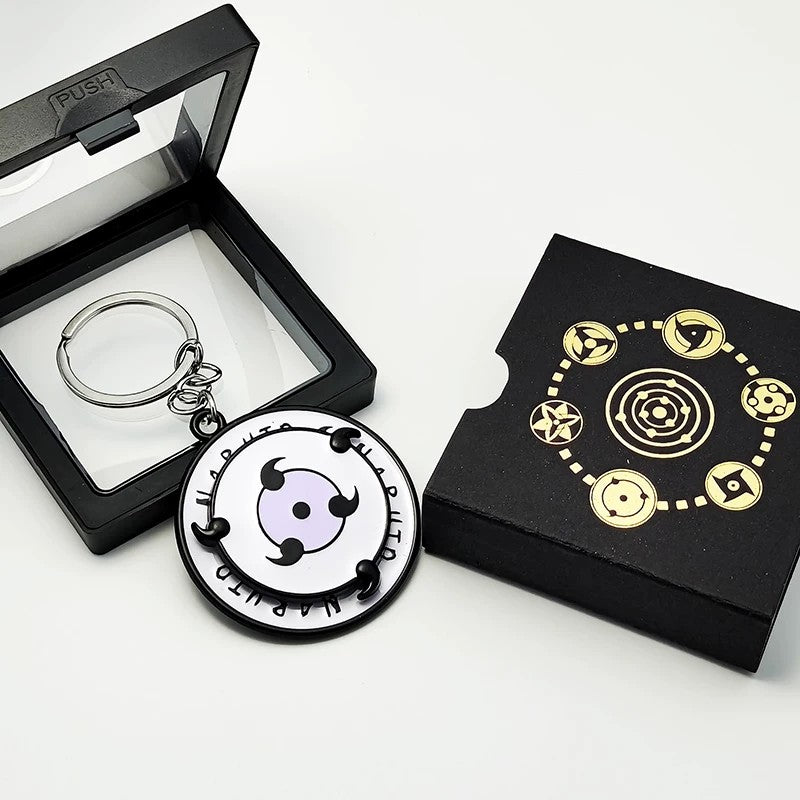 Porte-clés rotatif Naruto Sharingan - Uchiha Anime Spinning Fidget Toy