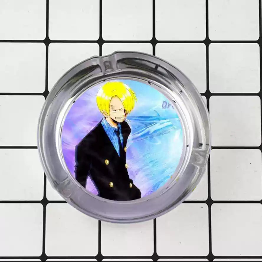 Ruffy/Zoro/Sanji Glasaschenbecher – Setzen Sie die Segel auf rauchigen Meeren