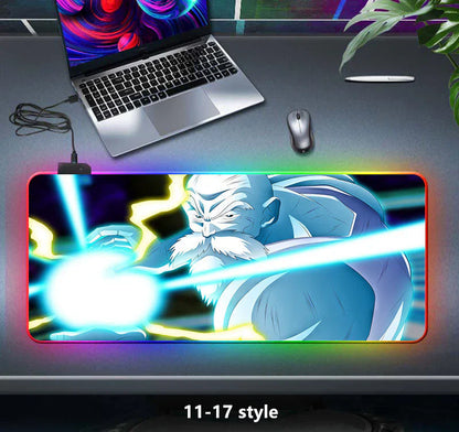 tapis de souris épais à sept couleurs changeantes, lumière LED, clavier de jeu