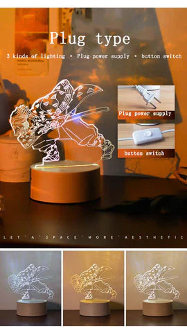 Tanjirou Ghostkill Blade, noční světlo, vynikající 7barevné noční světlo