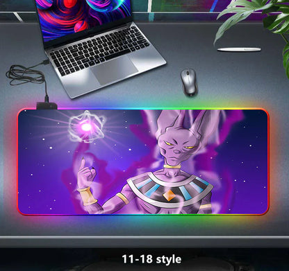 tapis de souris épais à sept couleurs changeantes, lumière LED, clavier de jeu