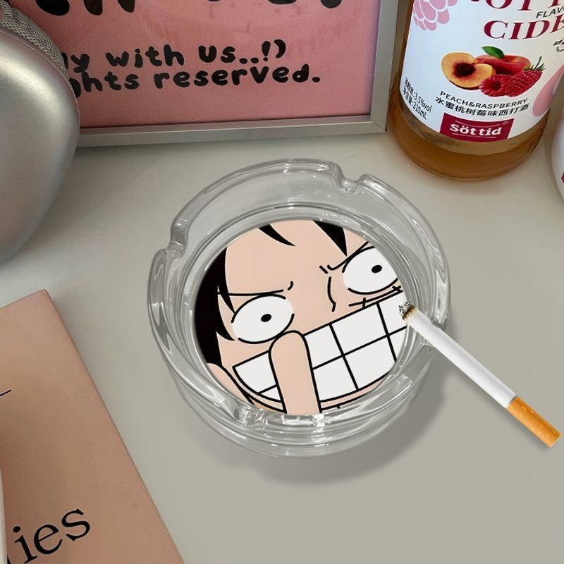 Ruffy/Zoro/Sanji Glasaschenbecher – Setzen Sie die Segel auf rauchigen Meeren