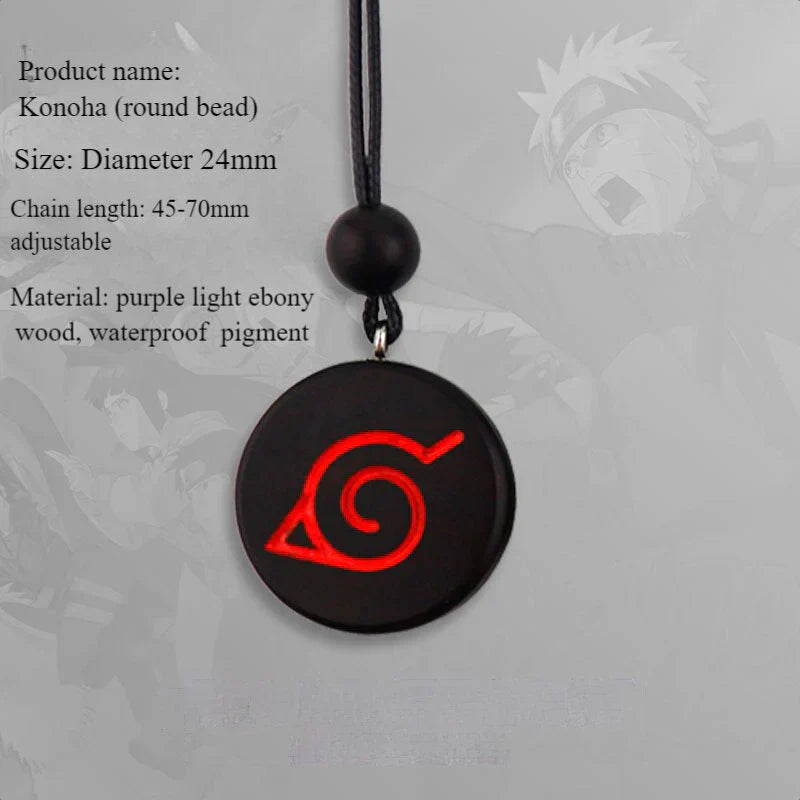 Uzumaki/Dawn tejido hecho a mano natural sándalo púrpura tejido marcador collar conjunto