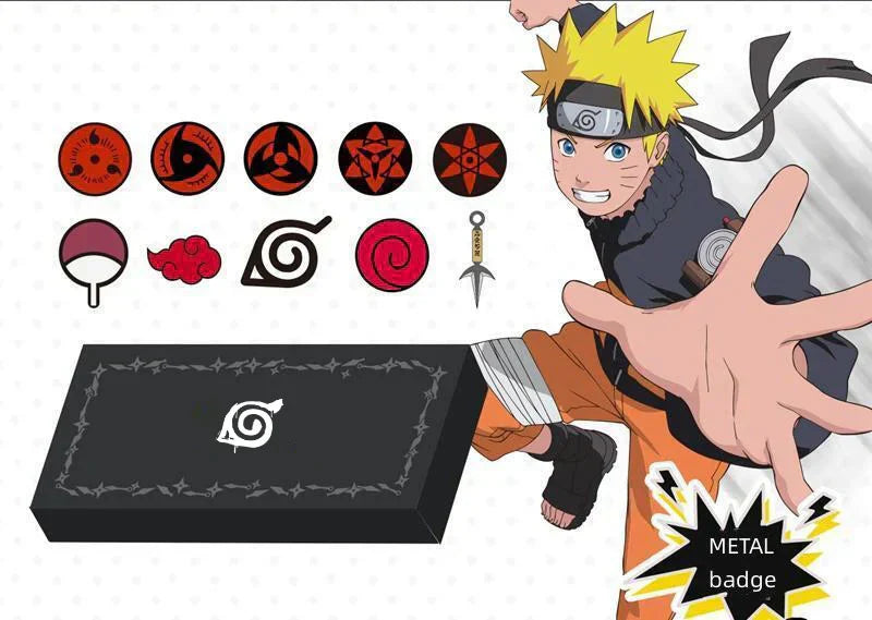 sasuke/itachi/kakashi Kolekce kovových odznaků Mangekyou Sharingan