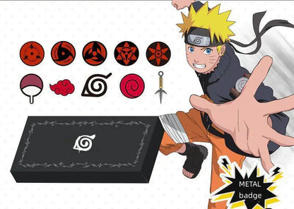 sasuke/itachi/kakashi Kolekce kovových odznaků Mangekyou Sharingan