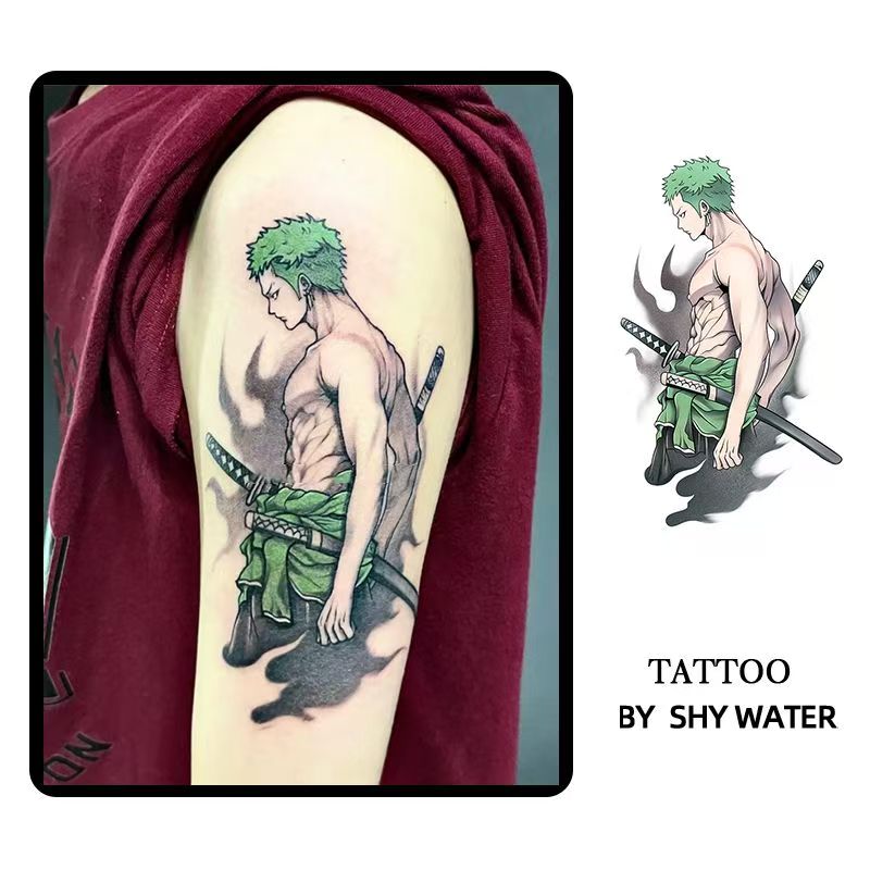 Zoro Character Tattoo - Proměňte se v anime postavu během jedné sekundy