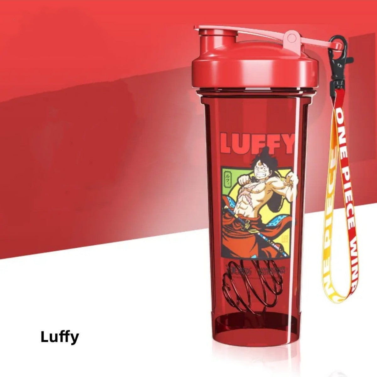 Botella coctelera con caja ciega de Luffy Zoro de One Piece, taza de agua de proteína de anime de 800 ml