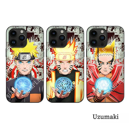 Uzumaki/Luffy/Tanjirou 3D-variation Apple silikone stødsikkert telefoncover