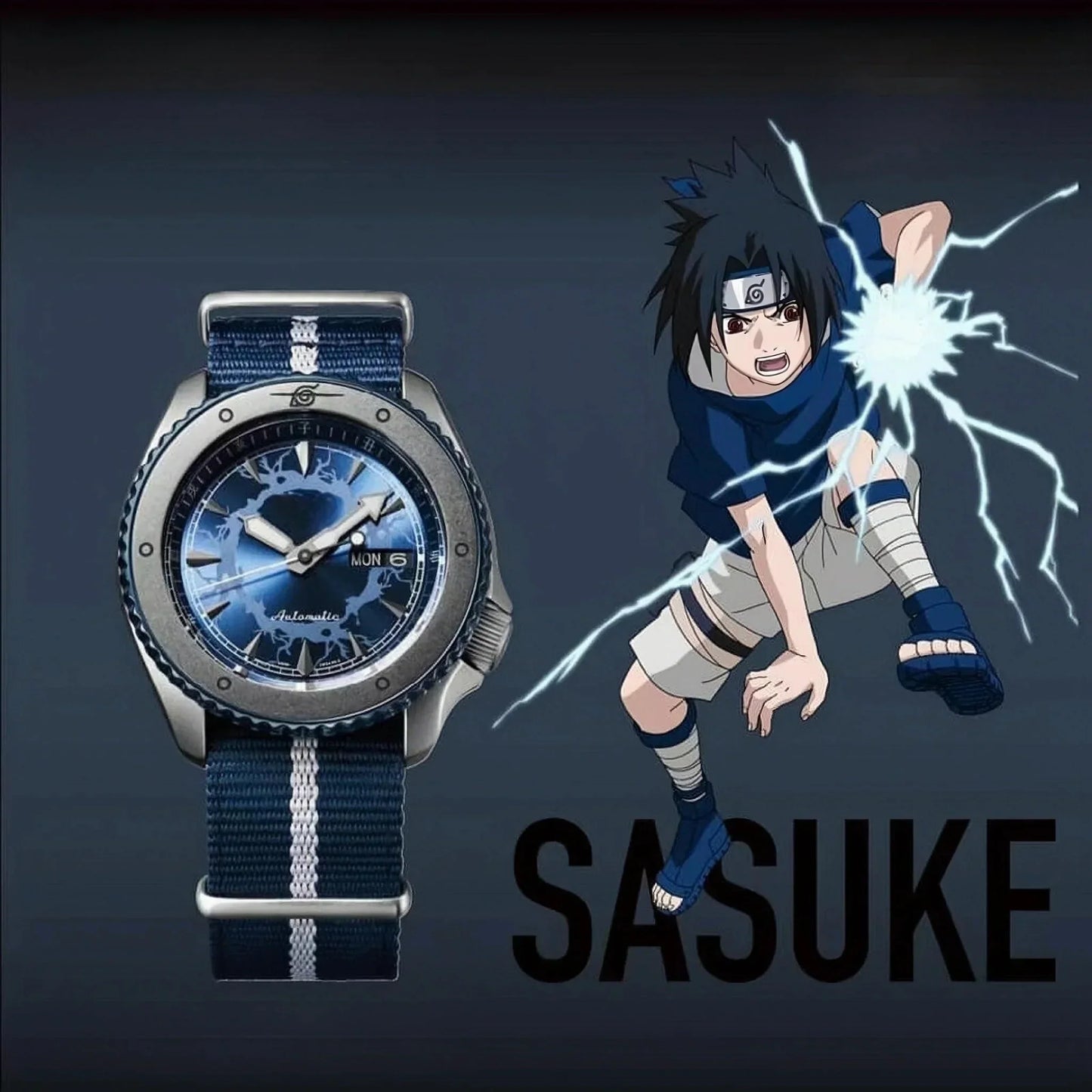 Uchiha Sasuke kvartsur til mænd og kvinder, 100 meter vandtæt ur