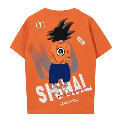 Son Goku T-shirt d'été à manches courtes en pur coton pour hommes tout en coton imprimé beau T-shirt ample et cool