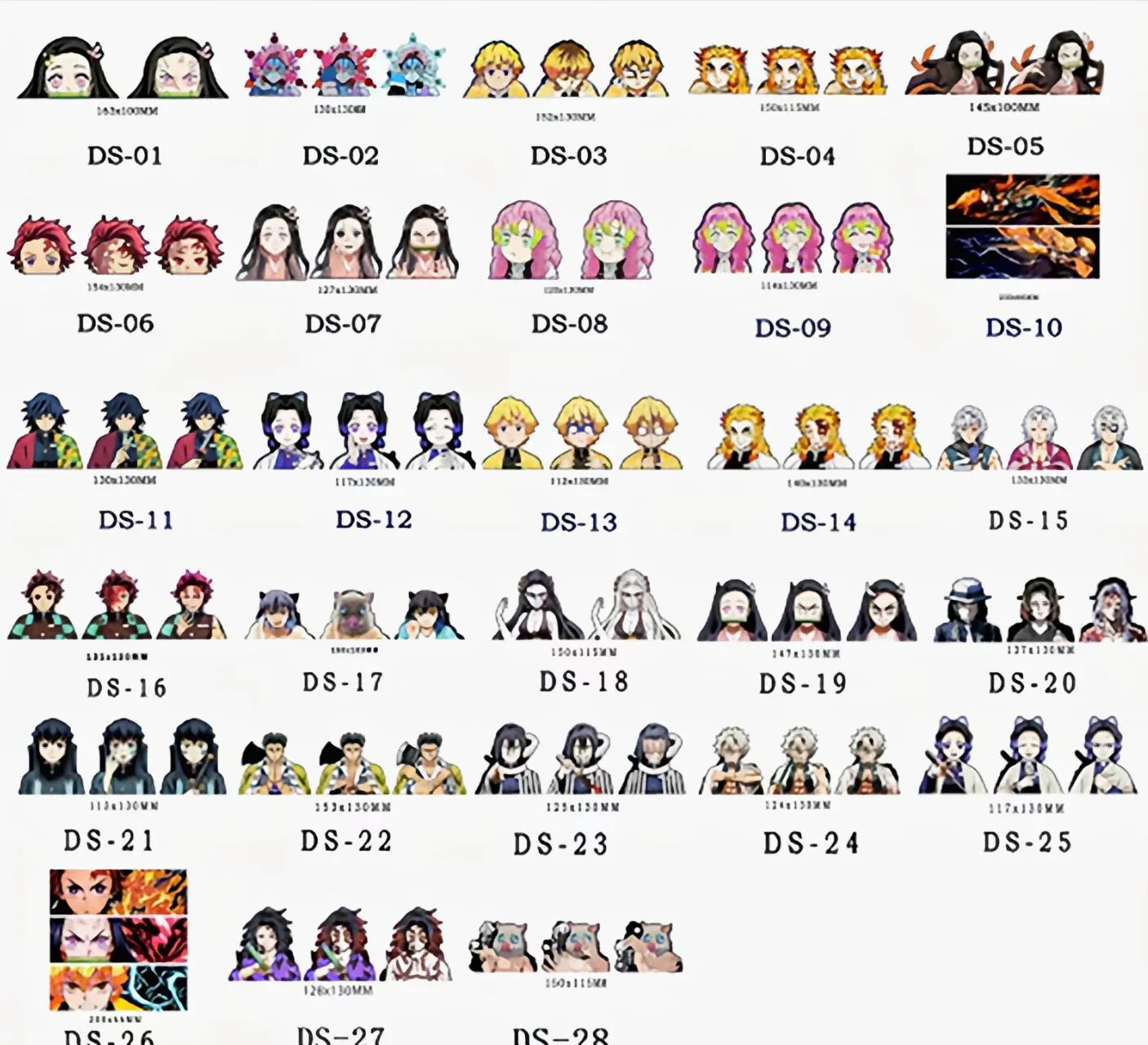 Tanjirou/Nezuko/Zenitsuuu/Inosuke attendent une variété de rôles autocollants d'expression de variation 3D