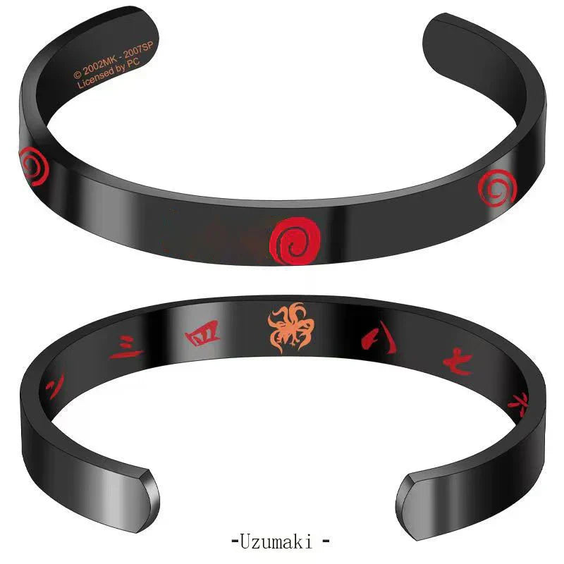 Bracelets en métal secondaire Jiraiya/Itachi (diamètre interne 64 mm x 8 mm)