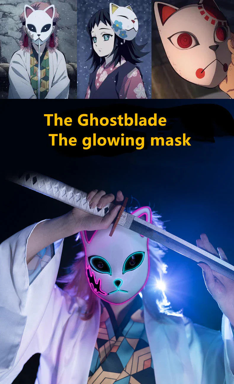 Kamado Tanjirou cool Kamado Tanjirou, Sabito, Makomo No Disaster φωτεινή μάσκα cosplay