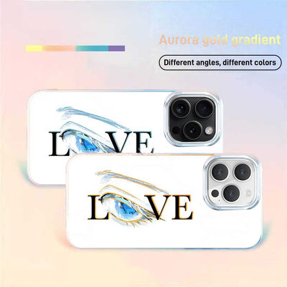 Jujutsu Kaisen Satoru Gojo LOVE Gradient Phone Case, Iridescent Hard Shell Cover