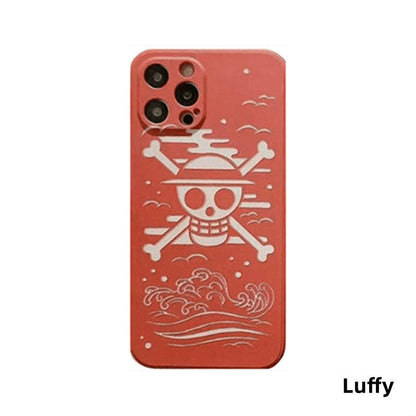 Coque de téléphone en silicone résistante aux chocs pour iPhone Luffy/Law