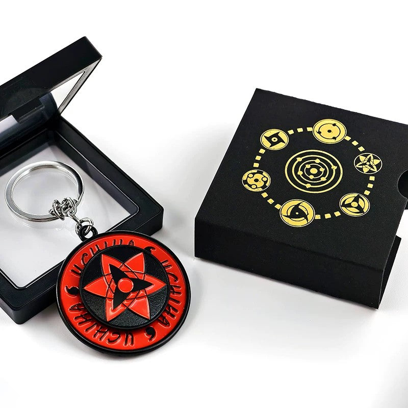 Porte-clés rotatif Naruto Sharingan - Uchiha Anime Spinning Fidget Toy