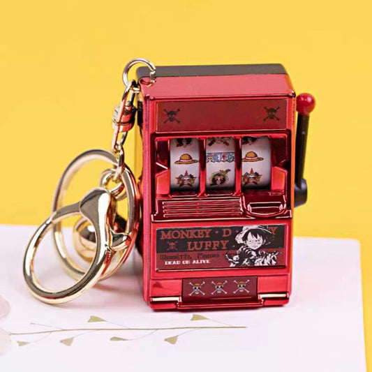 Luffy/Zoro Llavero Rocker Fruit Machine colgante libro pop-up Rocker