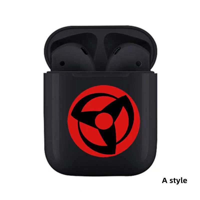 Kaléidoscope écrit oeil rond véritable casque Bluetooth sans fil écouteurs (Bluetooth 5. 0)