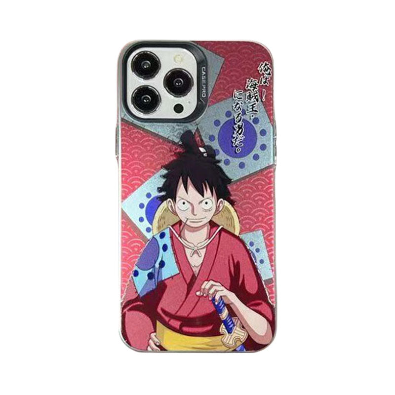 Luffy/Zoro silikonové pouzdro na iPhone odolné proti nárazu