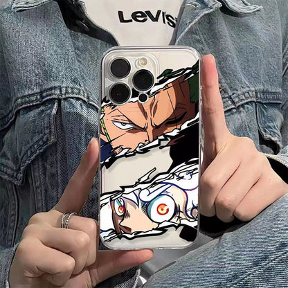 Luffy/Zoro silikonové pouzdro na iPhone odolné proti nárazu