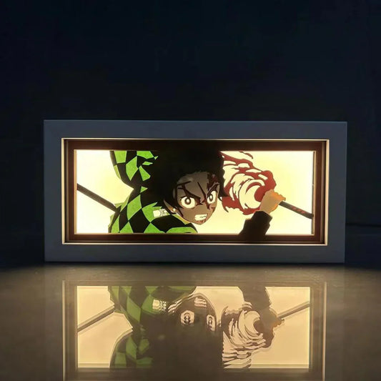 Tanjiro/Nezuko/Giyu/Mitsuri udsøgte desktop små natlamper lysende skrivebordsdekoration