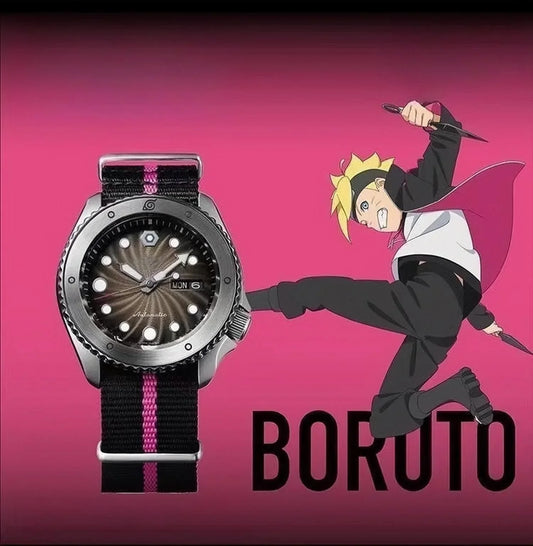 Uzumaki Boruto Reloj de cuarzo multiusos para hombres y mujeres, reloj resistente al agua de 100 metros