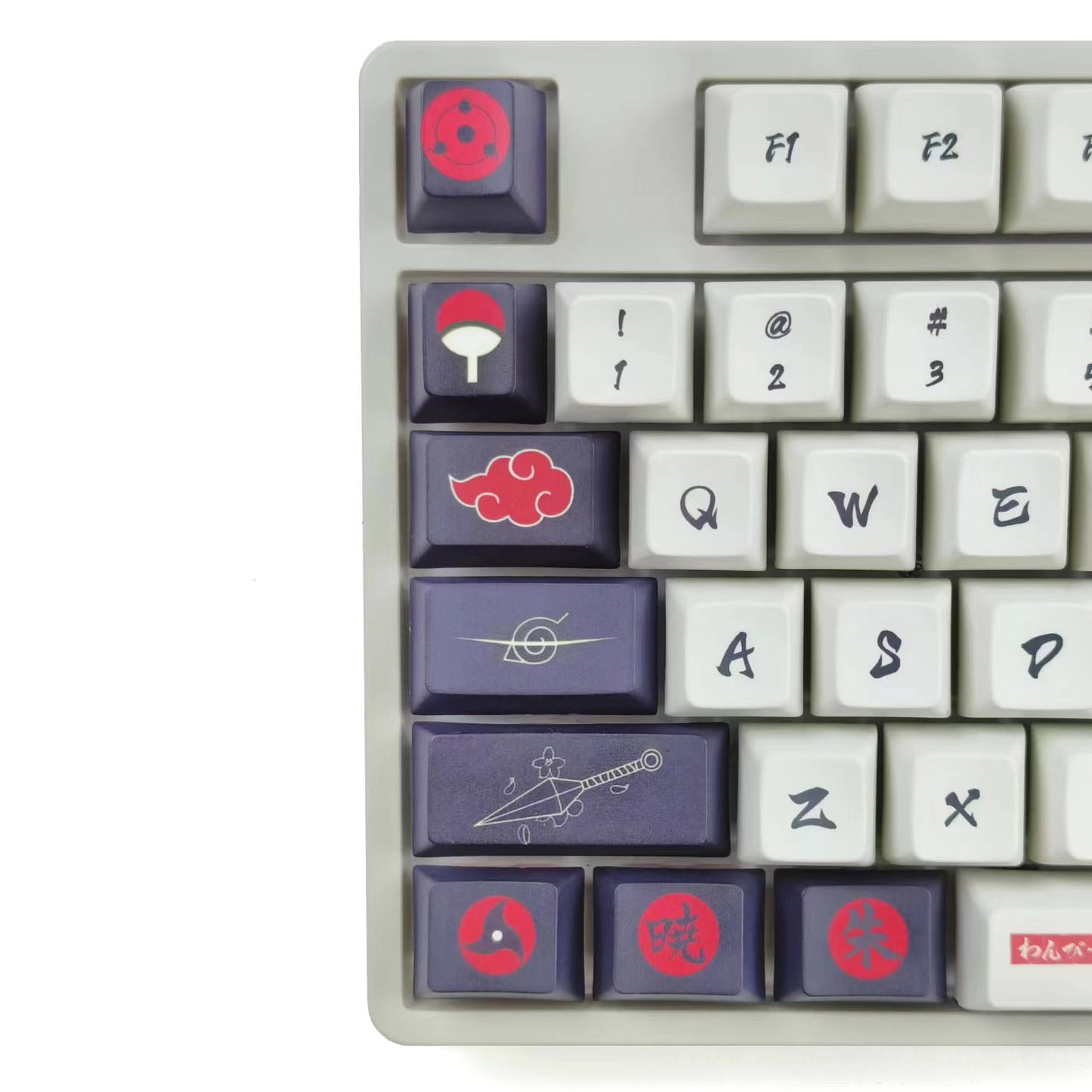 Naruto Akatsuki & Sharingan Keycaps Set - Anime Artisan Keycaps til mekanisk tastatur