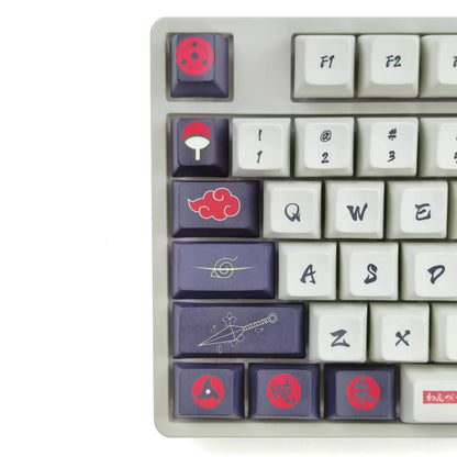 Naruto Akatsuki & Sharingan Keycaps Set - Anime Artisan Keycaps til mekanisk tastatur