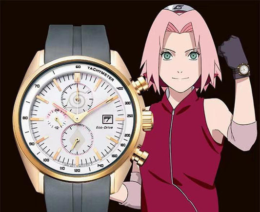 Haruno Sakura - Reloj analógico de cuarzo para hombre, deportivo, unisex, resistente al agua, 328.1 ft