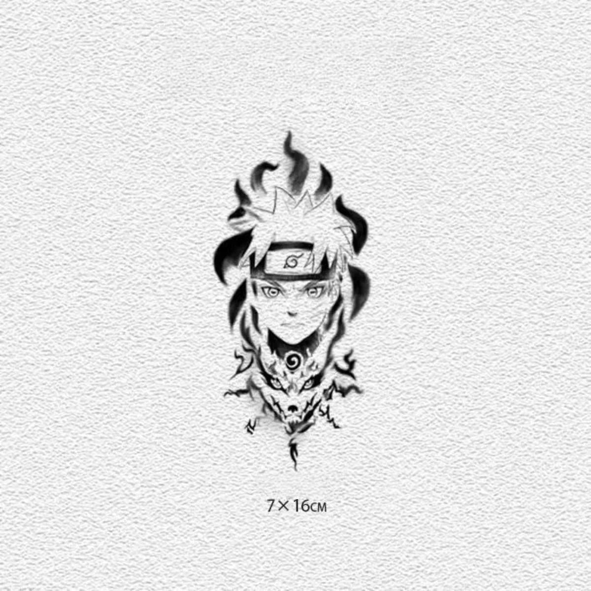 Autocollants de tatouage semi-permanent Uchiha Sasuke/Uzumaki/Hatake Kakashi Cool